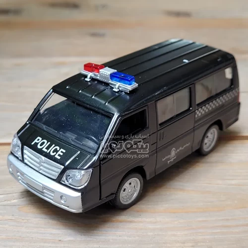 اسباب بازی ماشین ون پلیس عقب کش کد P/1516/PO