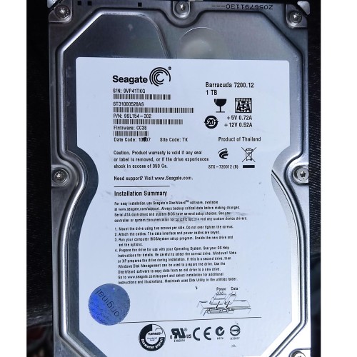 فروش HDD Seagate 1TB با سلامت 98 درصد - بهترین قیمت