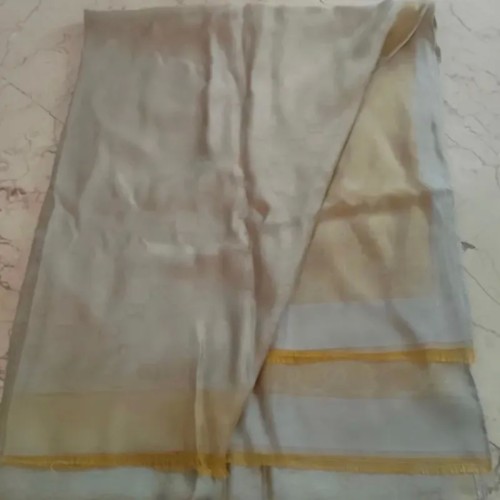 فروش شال زرد خردلی طلایی نقره ای و طوسی شنل چنل