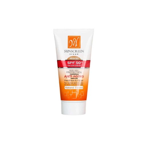 کرم ضد آفتاب رنگ طبیعی SPF50 مای مناسب پوست نرمال تا خشک