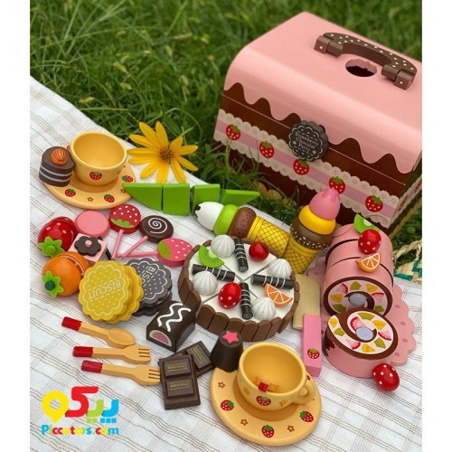 ست چای خوری اسباب بازی چوبی YH051 - سرگرمی و آموزش