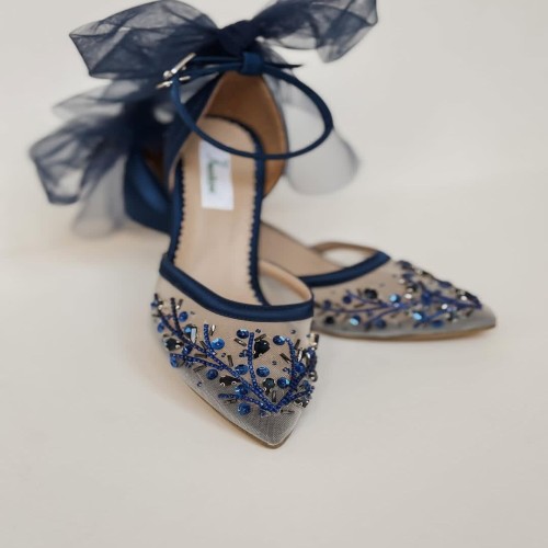 کفش مجلسی خاص دست‌ساز با سنگ‌های اصل سایز 36 تا 42