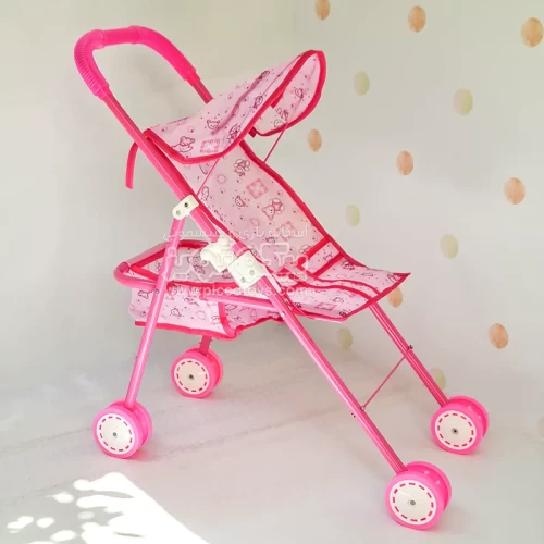 کالسکه عروسک سایبان دار طرح خرس با کد