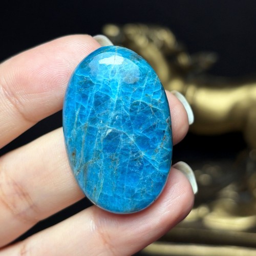 نگین سنگ آپاتیت درشت معدنی K1234 با وزن 15/2 گرم