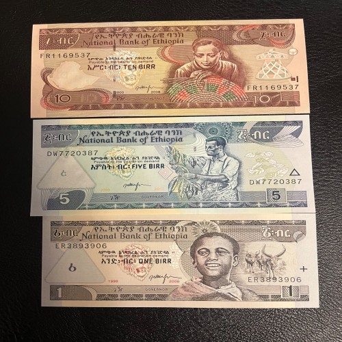 فروش اسکناس اتیوپی 1 5 10 بیرر با بهترین قیمت