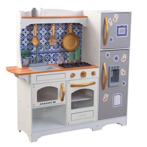 آشپزخانه کودک چوبی Kidkraft مدل Mosaic Magnetic سفید