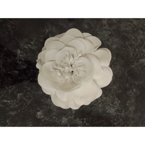 خرید کلیپس پارچه ای گلدار گل گلی سفید شیری گلسر