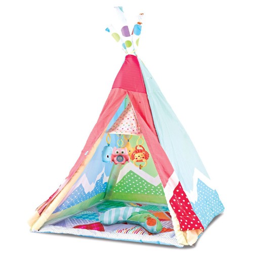 چادر بازی 2 در 1 کودک کیکابو صورتی مدل Kikka Boo Teepee