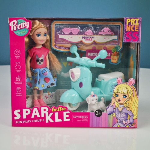 اسباب بازی خانه عروسکی مدل موتور سیکلت SPARKEL BELLA