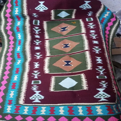 فروش گلیم دستباف ایرانی شاهسون با طرح و رنگ بی‌نظیر