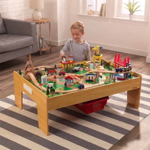 میز بازی چوبی Kidkraft Adventure Town Railways