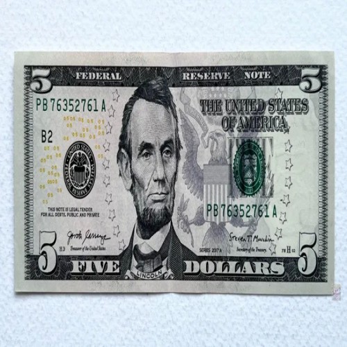 فروش تک اسکناس خارجی 5 دلار آمریکا 2017A نیویورک