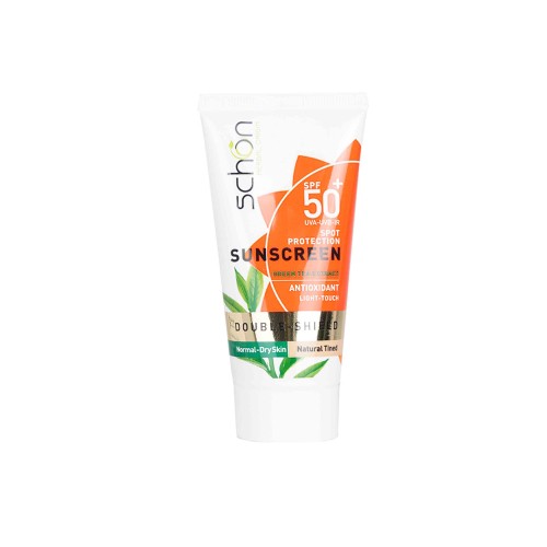 کرم ضد آفتاب رنگی SPF50 شون مدل DOUBLE SHIELD برای پوست خشک و نرمال