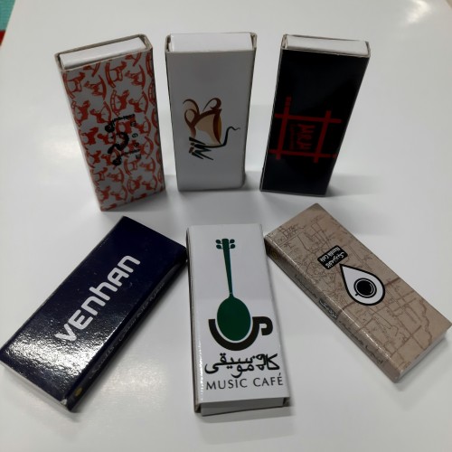 فروش مجموعه 6 کبریت باریک تبلیغاتی