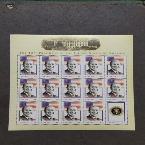 فروش شیت تمبر جورج بوش چاپ لیبریا با قیمت مناسب