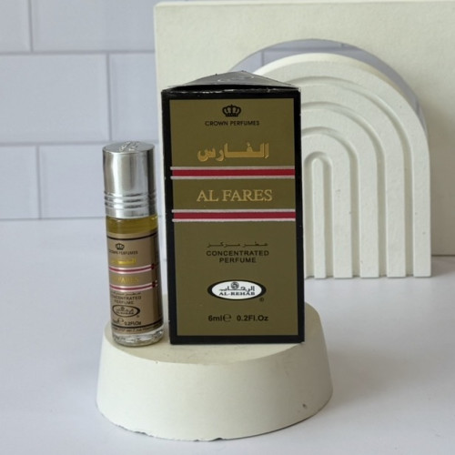 عطر رولی عربی الفارس حجم ۶ میل با رایحه گرم و چوبی