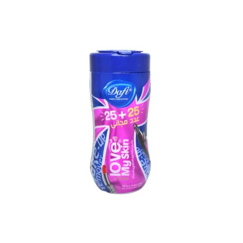 دستمال مرطوب آرایشی کمر باریک 50 عددی دافی