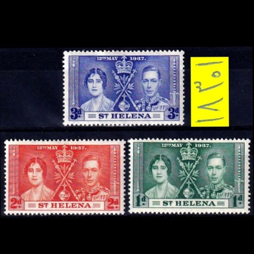 فروش سری کامل تمبر تاجگذاری ملکه و ژرژ ST HELENA
