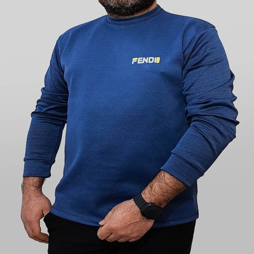 تیشرت آبی آستین بلند Fendi مدل 1348 - سایزهای مختلف