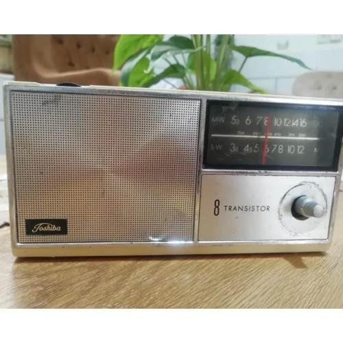 فروش رادیو توشیبا ژاپن قدیمی با آداپتور و ظاهر کلاسیک