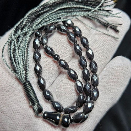 خرید تسبیح 33 دانه سنگ حدید معدنی با کیفیت عالی