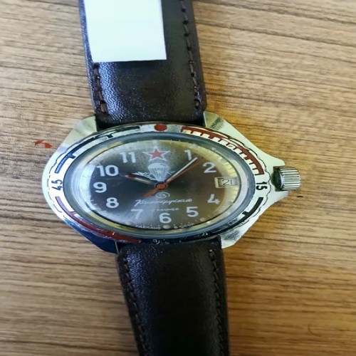 ساعت کوکی ارتشی روسی واقعی واحد چتر بازی با یاقوت