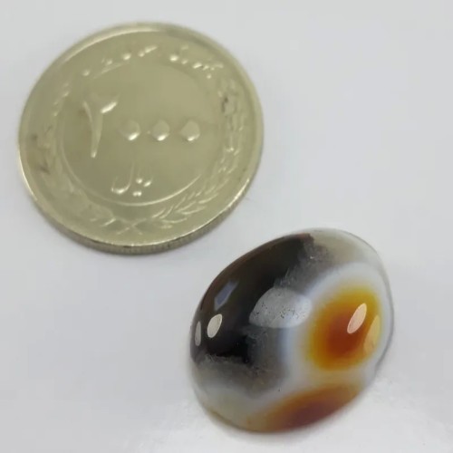 فروش نگین عقیق سلیمانی طرح تخم مرغی با بهترین قیمت