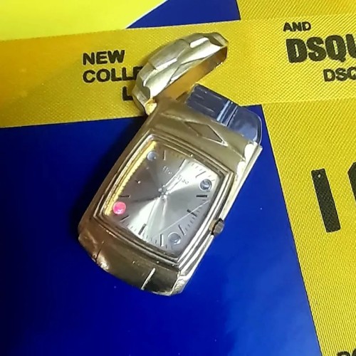 خرید فندک ساعت باشفله اتمی رنگی با بدنه فلزی