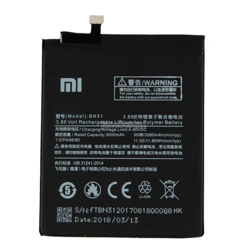 باتری اصلی شیائومی Xiaomi Note 5A Prime BN31