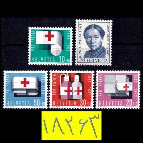 فروش سری تمبر ارزشمند صلیب سرخ سوئیس 1963