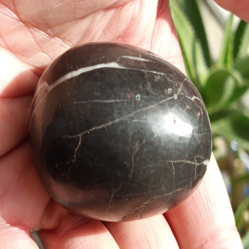 فروش سنگ تخم مرغی سیاه جاسپر وزن 125 گرم