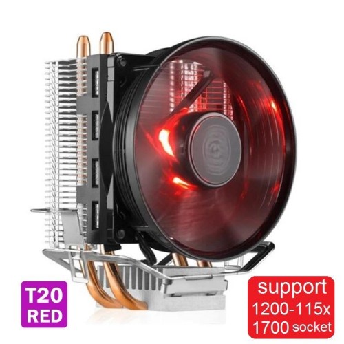 فن سی پی یو کولر مستر T20 کم صدا و با نور قرمز