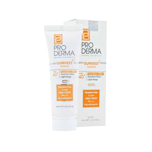 کرم ضد آفتاب مینرال رنگی SPF40 پرودرما برای پوست حساس