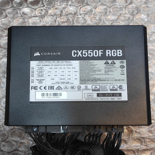 خرید پاور 550 وات کورسیر RGB وردسا با کابل‌های کامل