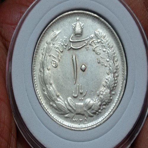 فروش سکه ده ریال تاریخ 1325 محمدرضاشاه نقره کمیاب
