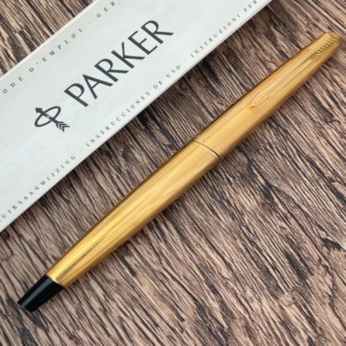 خودنویس کمیاب و آنتیک پارکر 45 آمریکا با روکش طلا