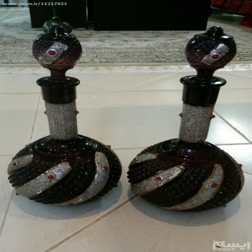 فروش تنگ جفت بنفش کلکسیونی قدیمی پهلوی