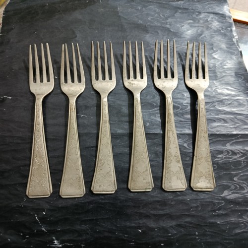 فروش انتیک بخر یکدست چنگال ورشو قدیمی قلمزده دستساز