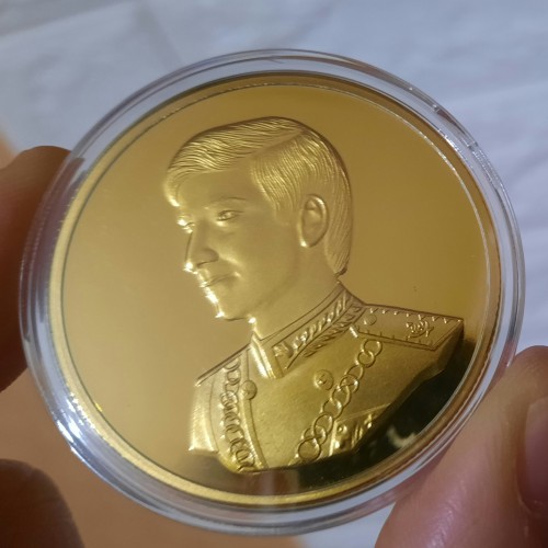 فروش مدال برنز ولادت رضا پهلوی با روکش طلا