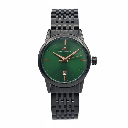 خرید ساعت مشکی صفحه سبز الکس مارتین فرانس ۷۱۴۰ زنانه
