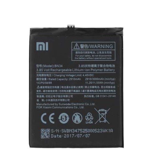 باتری اورجینال شیائومی Redmi 5A / BN34 – شارژدهی پایدار و مطمئن