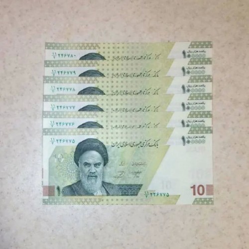 فروش شش برگ ردیف ده هزار جدید نو بانکی با کیفیت عالی