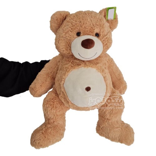 عروسک پولیشی خرس تدی قهوه‌ای روشن - کد P/AF1001454/B