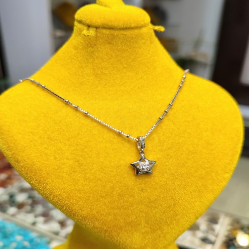 فروش آویز گردنی ایتالیایی دستساز با روکش طلا سفید