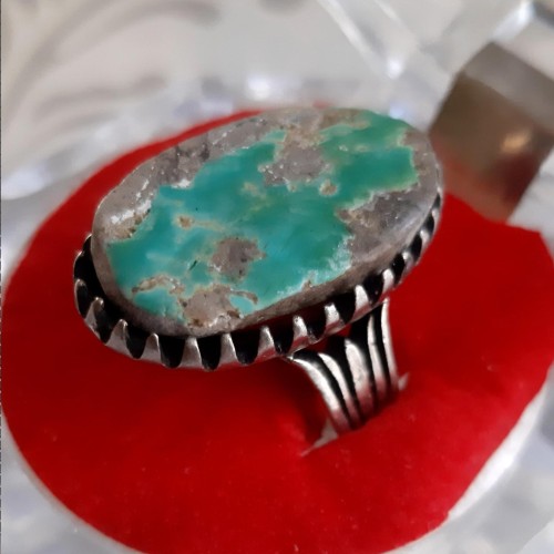 فروش انگشتر فیروزه حسینی نیشابور با نقش دست