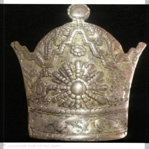 فروش تاج بزرگ و نسبتا تخت برنجی