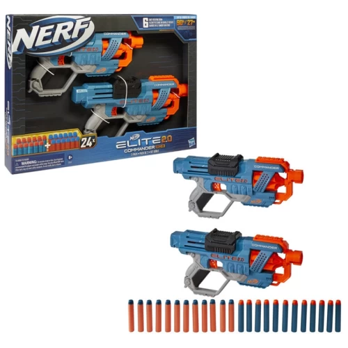 تفنگ اسباب بازی نرف مدل NERF ELITE COMMANDER دو عددی