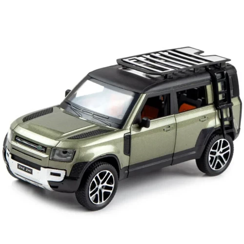 ماکت ماشین لندرور Defender زیتونی - عقب کش مدل P/CZ132A/I