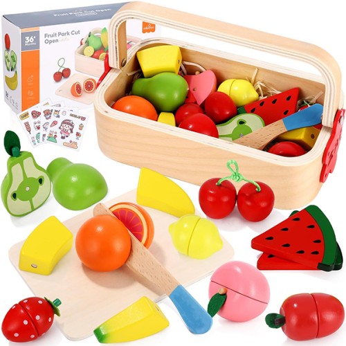 اسباب بازی برش میوه چوبی مگنتی JHTOY398