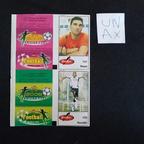 فروش بلوک عکس آدامس فوتبالی پرستو برش نخورده